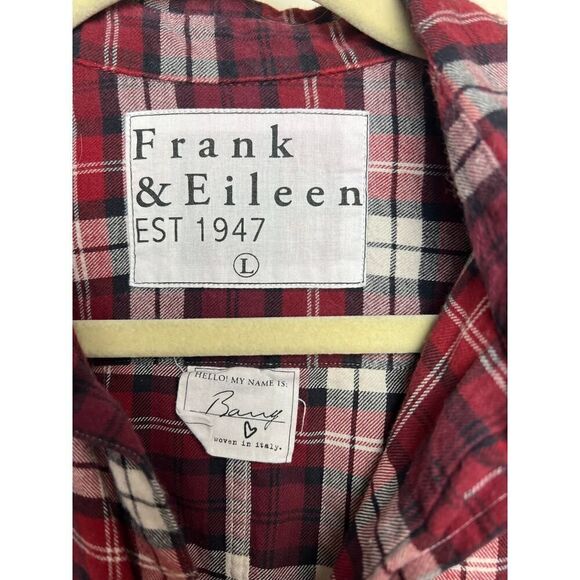 Frank & Eileen Barry Flannel Button Down Women's Sz. L - Picture 3 of 6